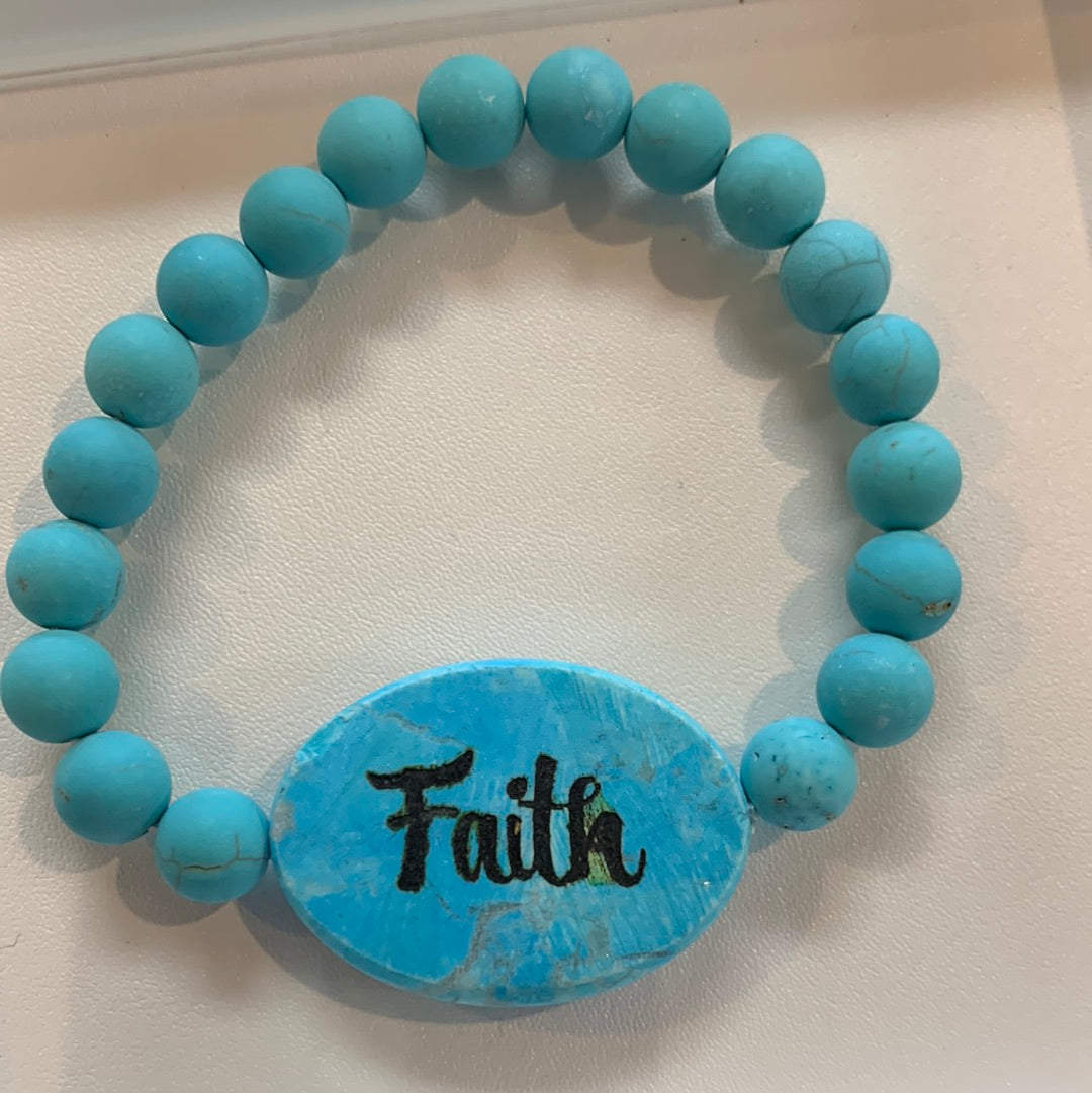 Assorted Christian Stone Bracelets