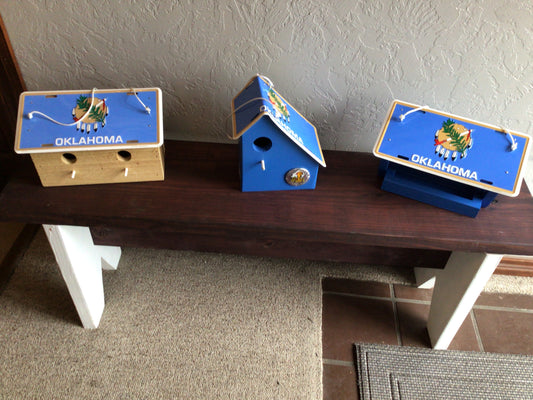 Oklahoma License Plate Birdhouses