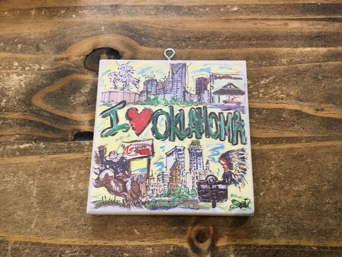 Custom I Love Oklahoma Ornament