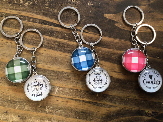 Country Saying Keychains