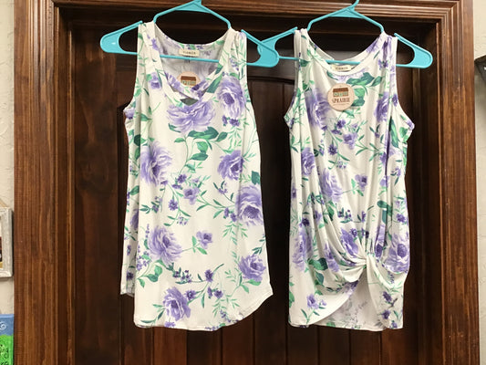 Sleeveless Floral Tunic Top