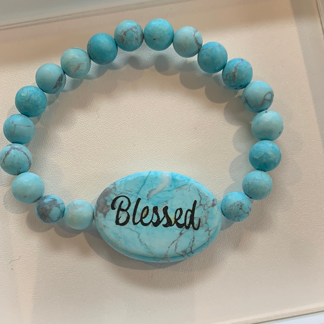 Assorted Christian Stone Bracelets