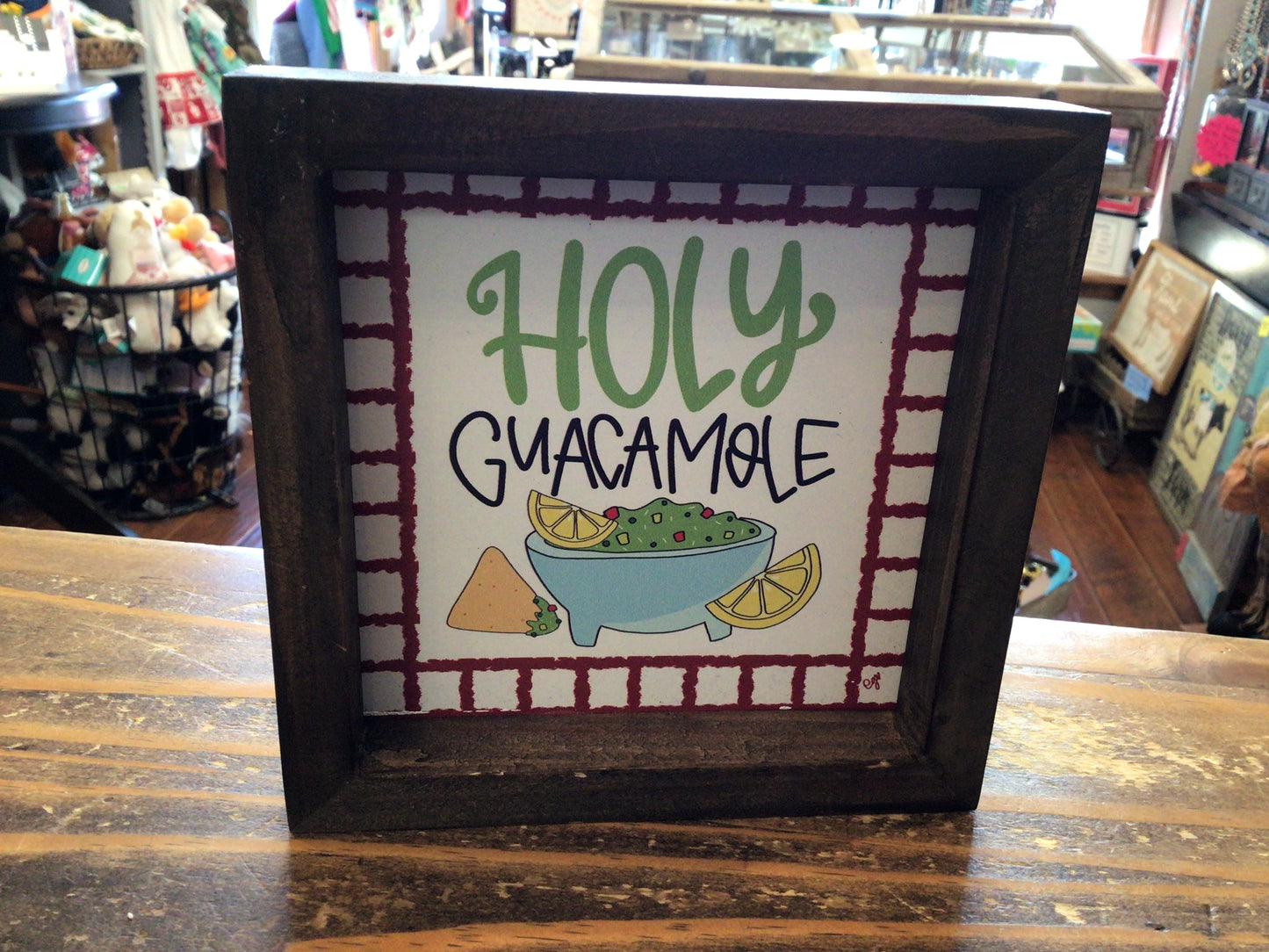 Holy Guacamole Box Sign