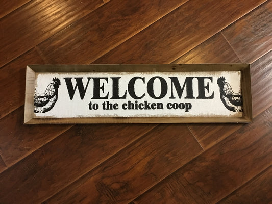 Chicken Coop Wood Wall Sign