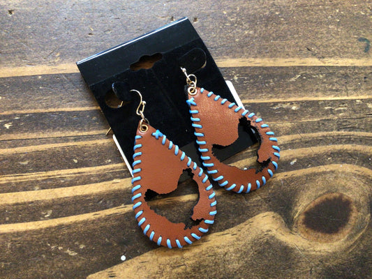 Leather Chicken Earrings