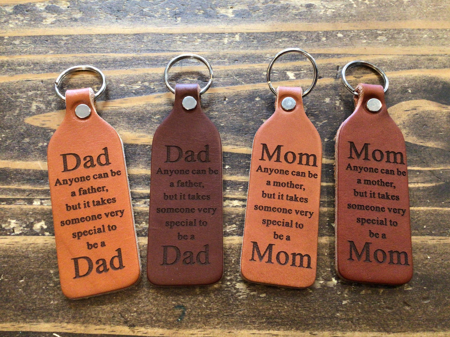 Amish Handmade Dad/Mom Keychain
