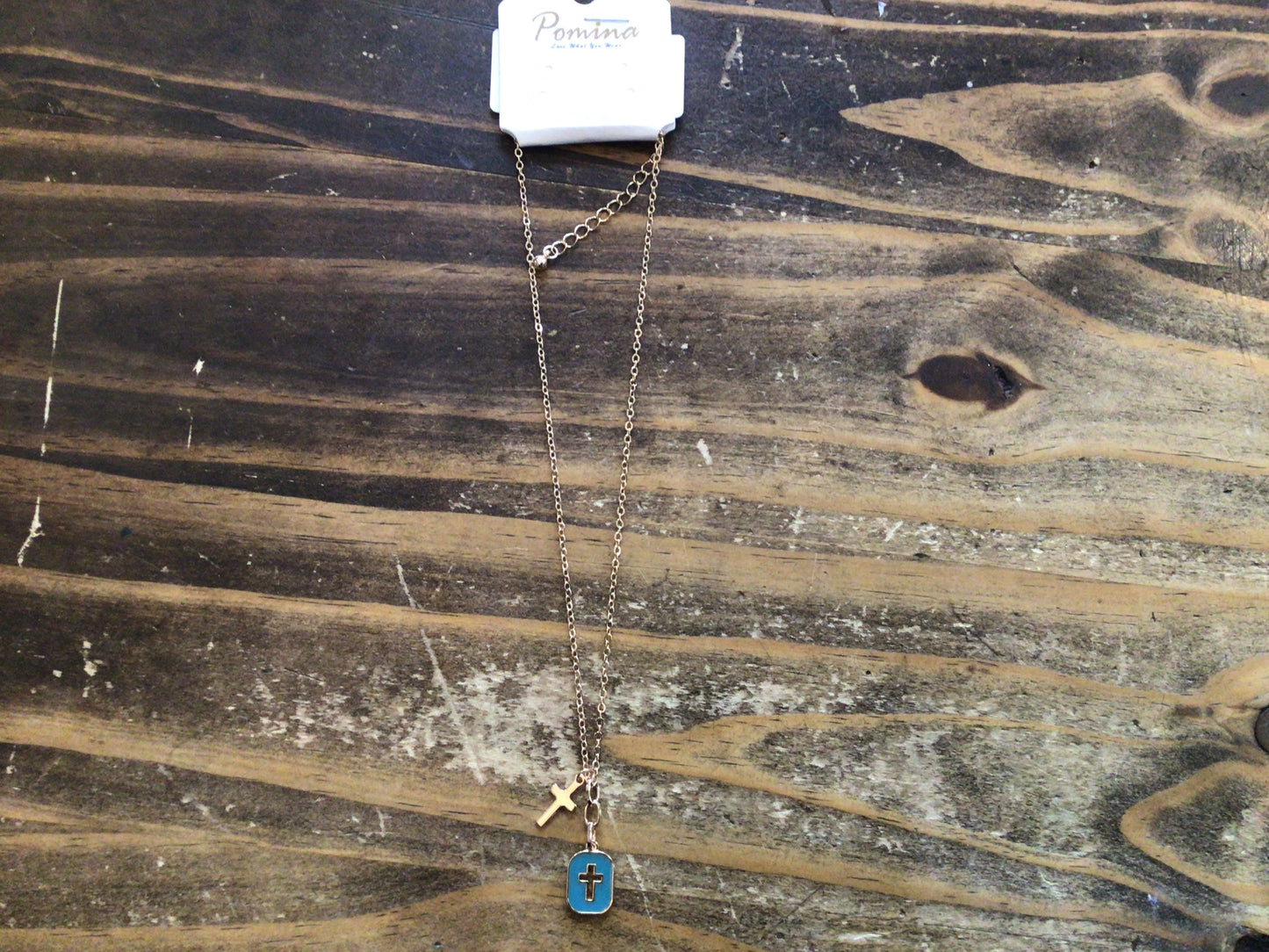 Double Cross Necklace