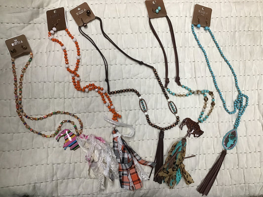 Assorted Long Tassel Necklaces