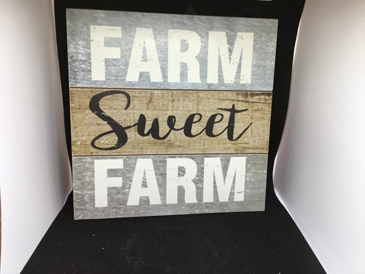 Farm Sweet Farm Small Wood Sign