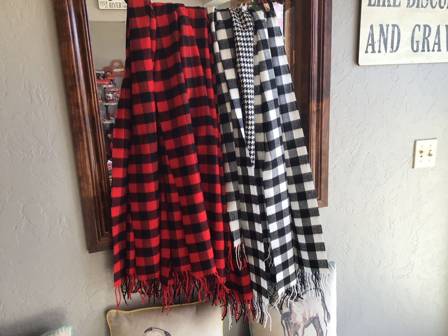 Thin Buffalo Plaid Scarf