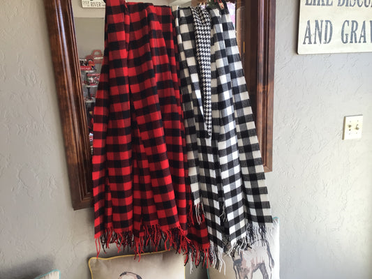 Thin Buffalo Plaid Scarf