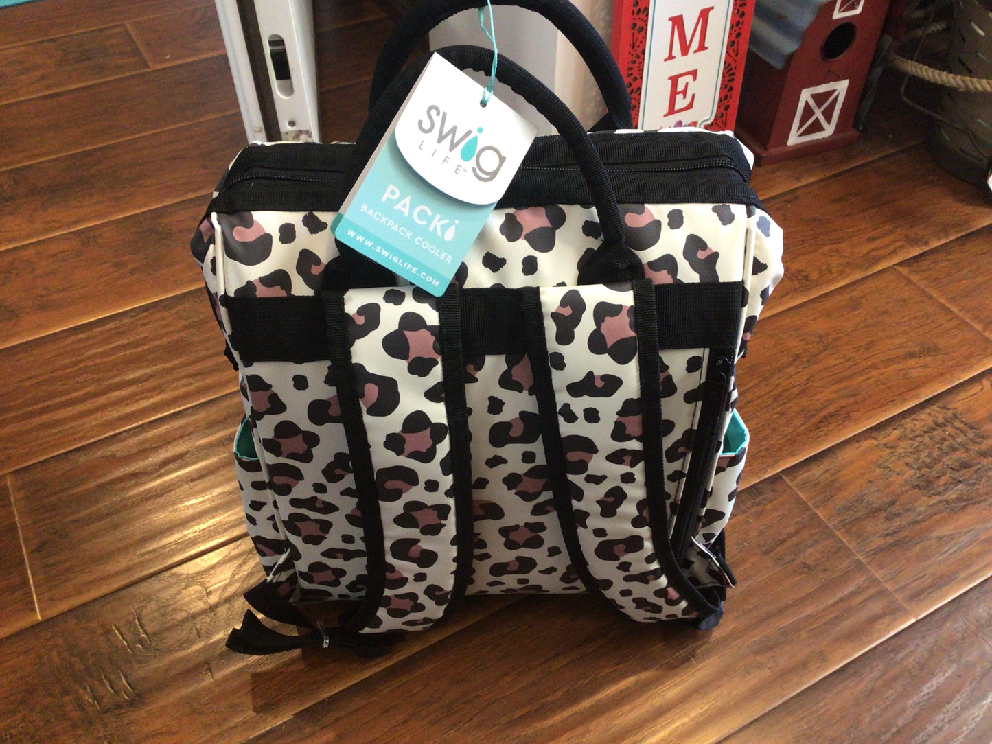 Swig Packi Luxy Leopard Backpack Cooler