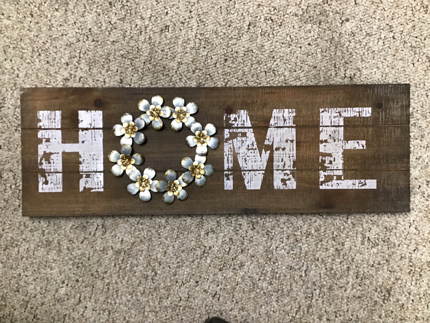 Home Wooden and Metal Wall Sign