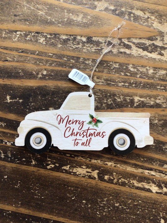 Merry Christmas To All Truck Ornament