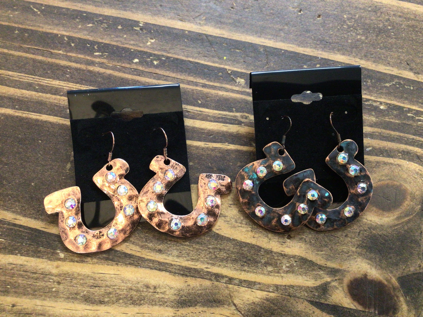 Metal Horseshoe Dangle Earring