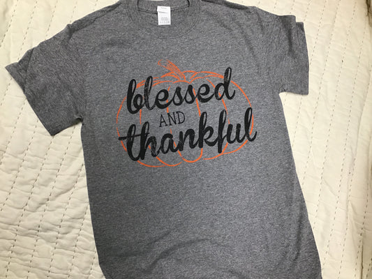Blessed and Thankful Pumpkin T-Shirt