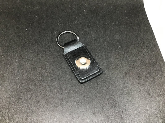 Pearl Snaps Black Square Single Snap Keychain