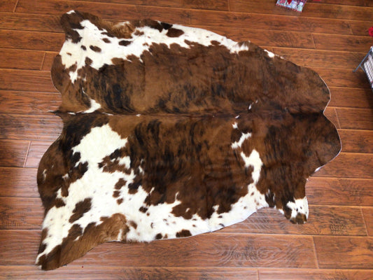 Large Brown/White Cow Hide