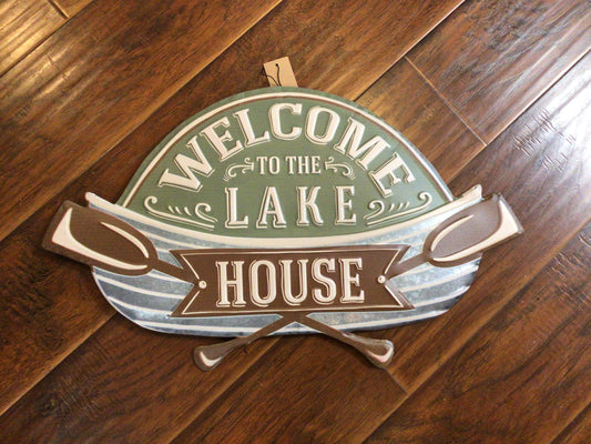 Welcome To The Lake House Metal Sign