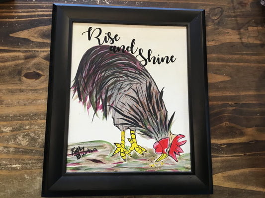Rise & Shine Rooster Canvas