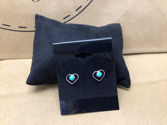 SS Heart Turquoise Stone Stud ER