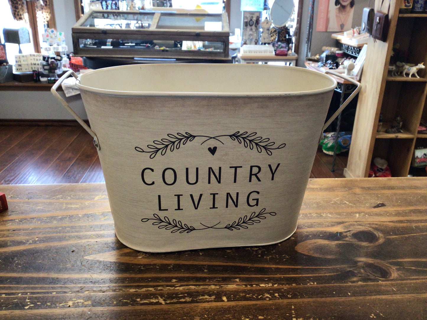Country Living Metal Bucket