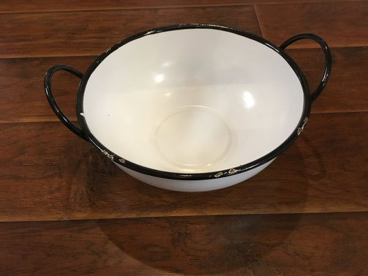 Large Black Enamel Bowl