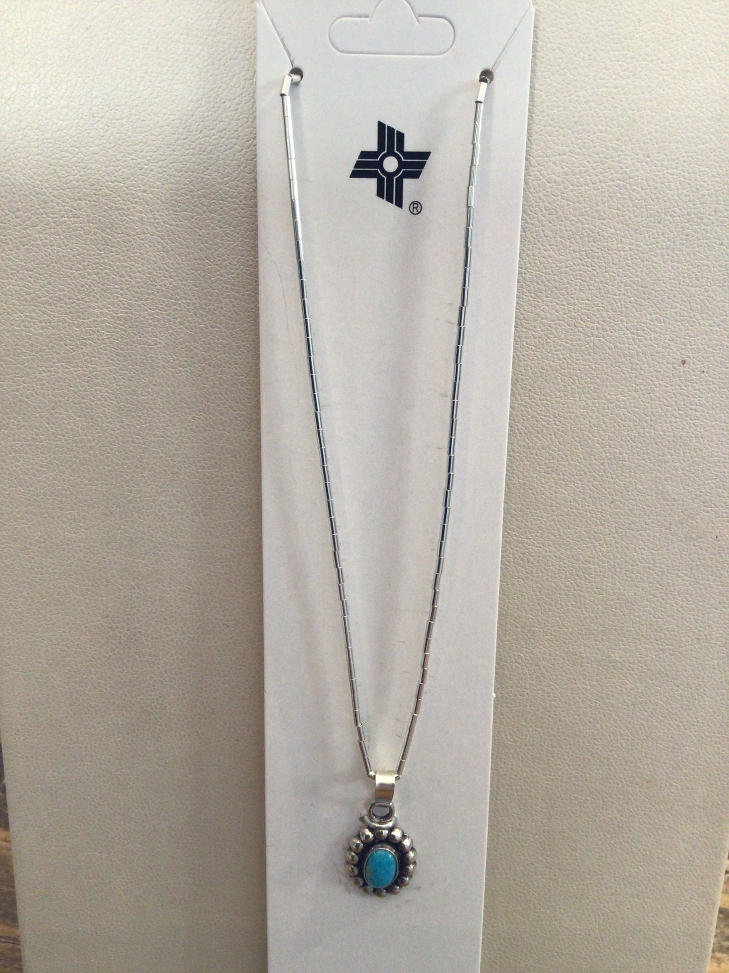 SS Small Turquoise Pendant Necklace