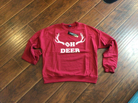 Millie Oh Deer Print Sweatshirt