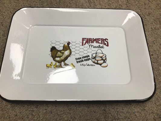 Farmers’ Market Enamelware Tray