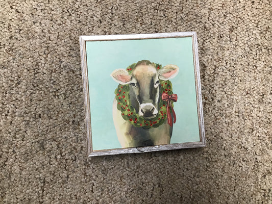 Cow Embellished Canvas