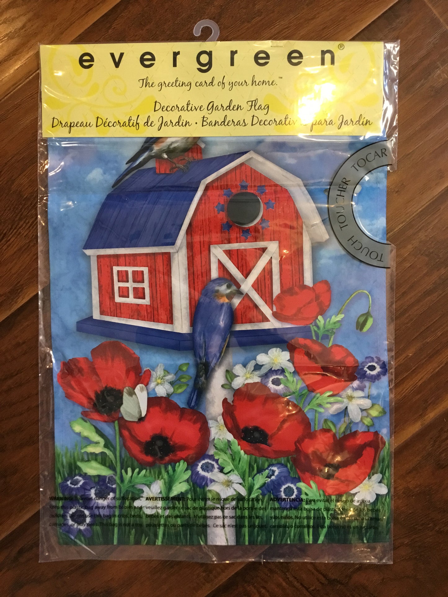 Patriotic Birdhouse Garden Flag