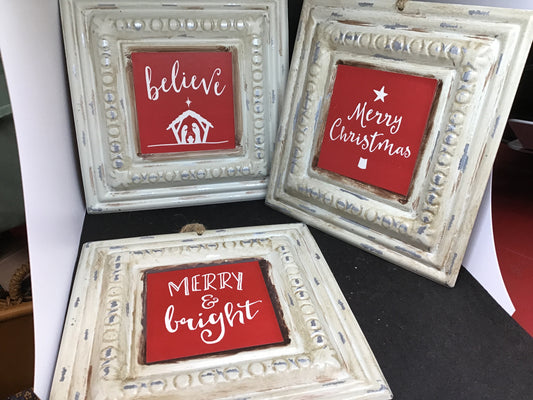 Small Metal Christmas Sign