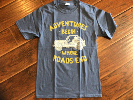 Adventure Begins Where Roads End T-Shirt