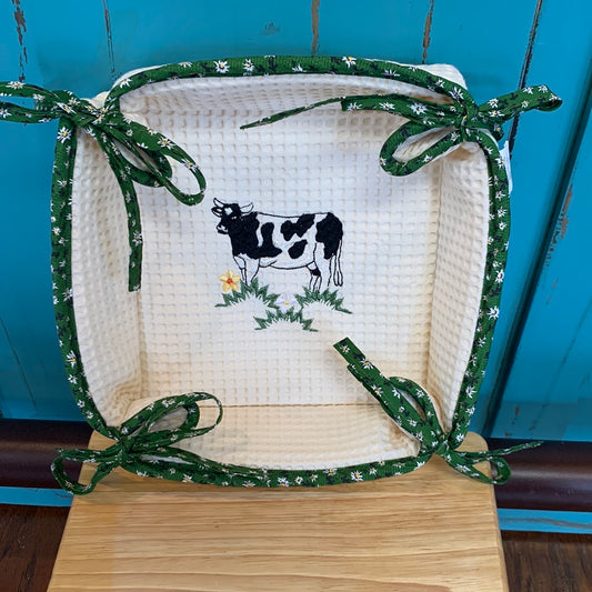 Embroidered Bread Basket