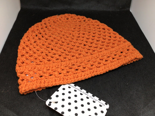 Small Orange Crochet Beanie