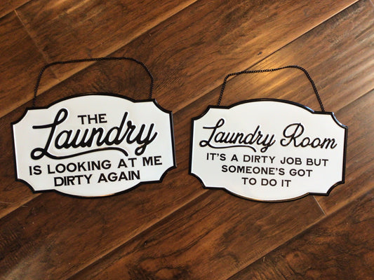 Metal Laundry Room Wall Sign