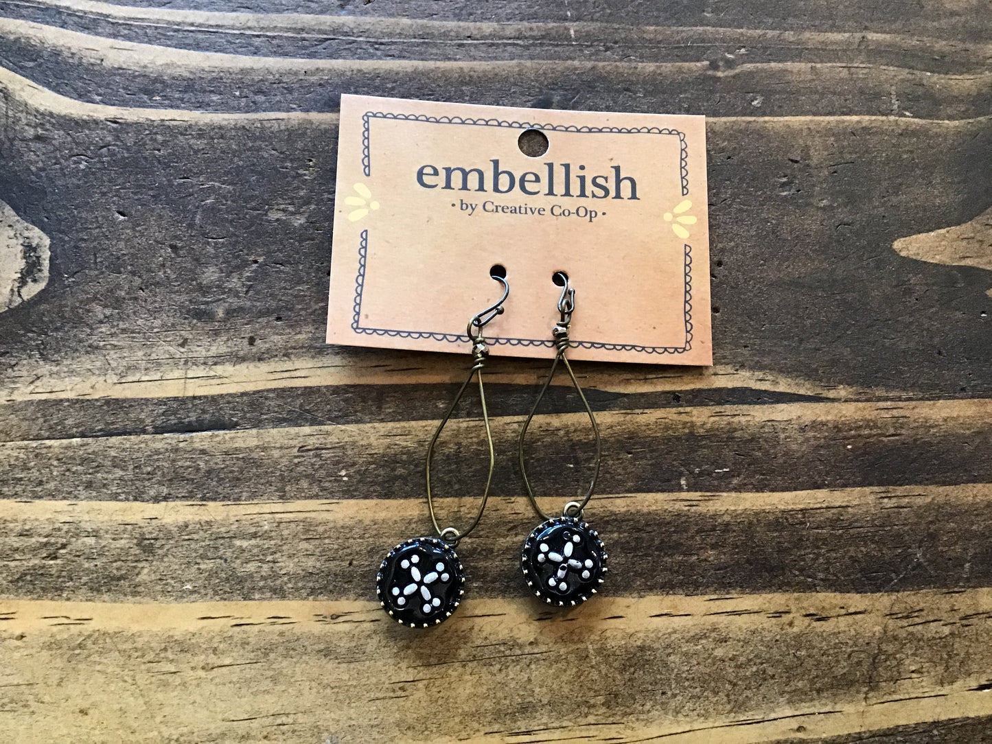 Embellish Opal Cross Earrings