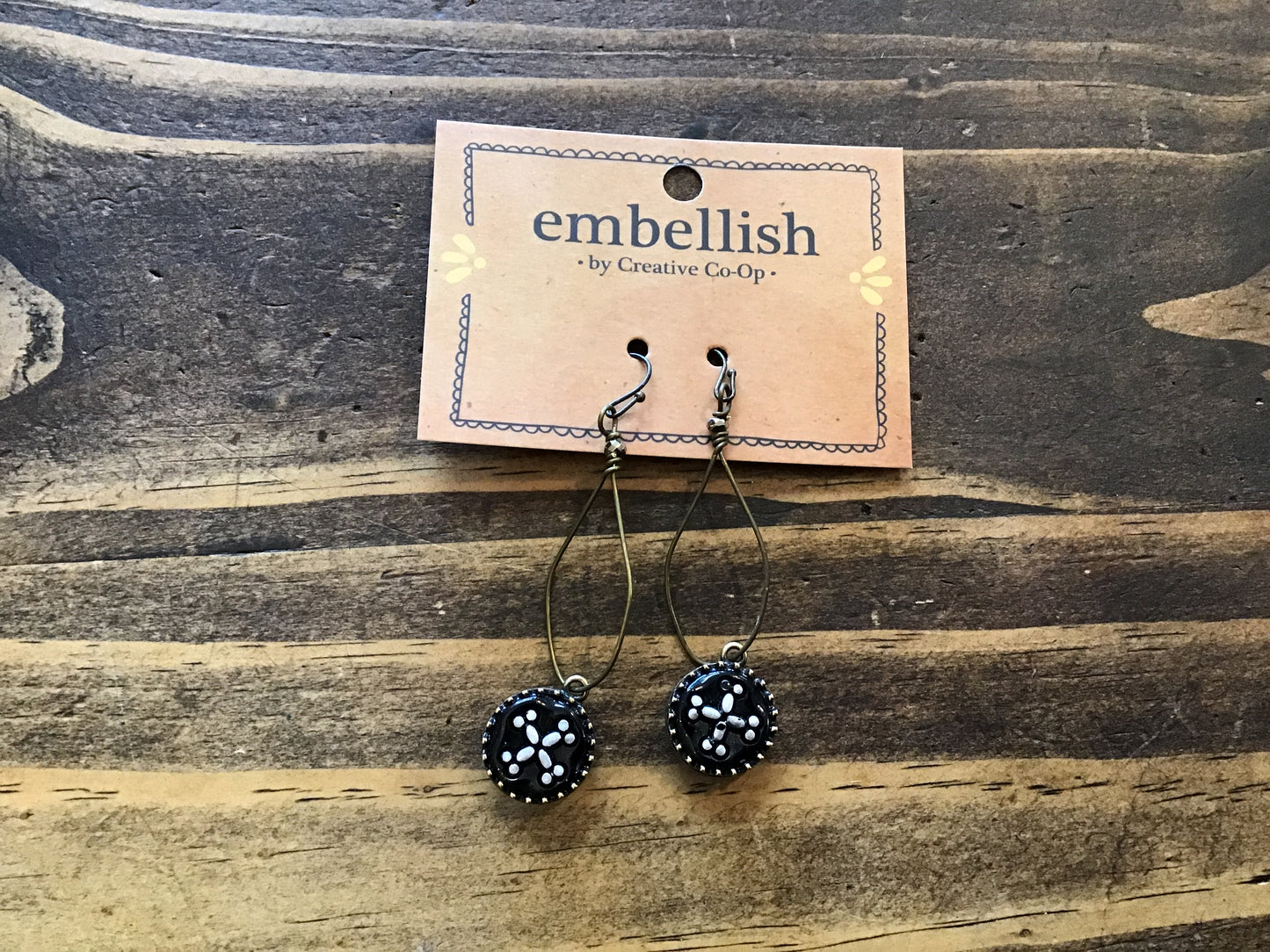 Embellish Opal Cross Earrings