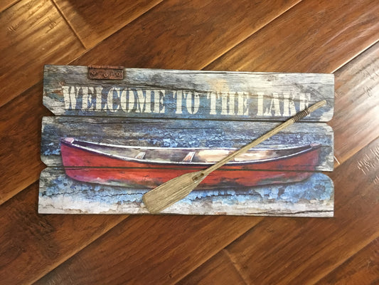 Welcome To The Lake Wall Decor