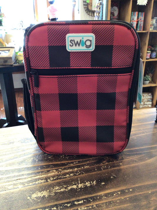 Swig Buffalo Plaid Boxxi Lunch Bag