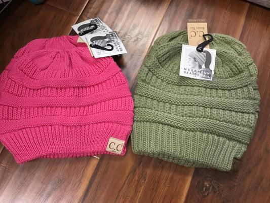 CC Messy Bun Beanies