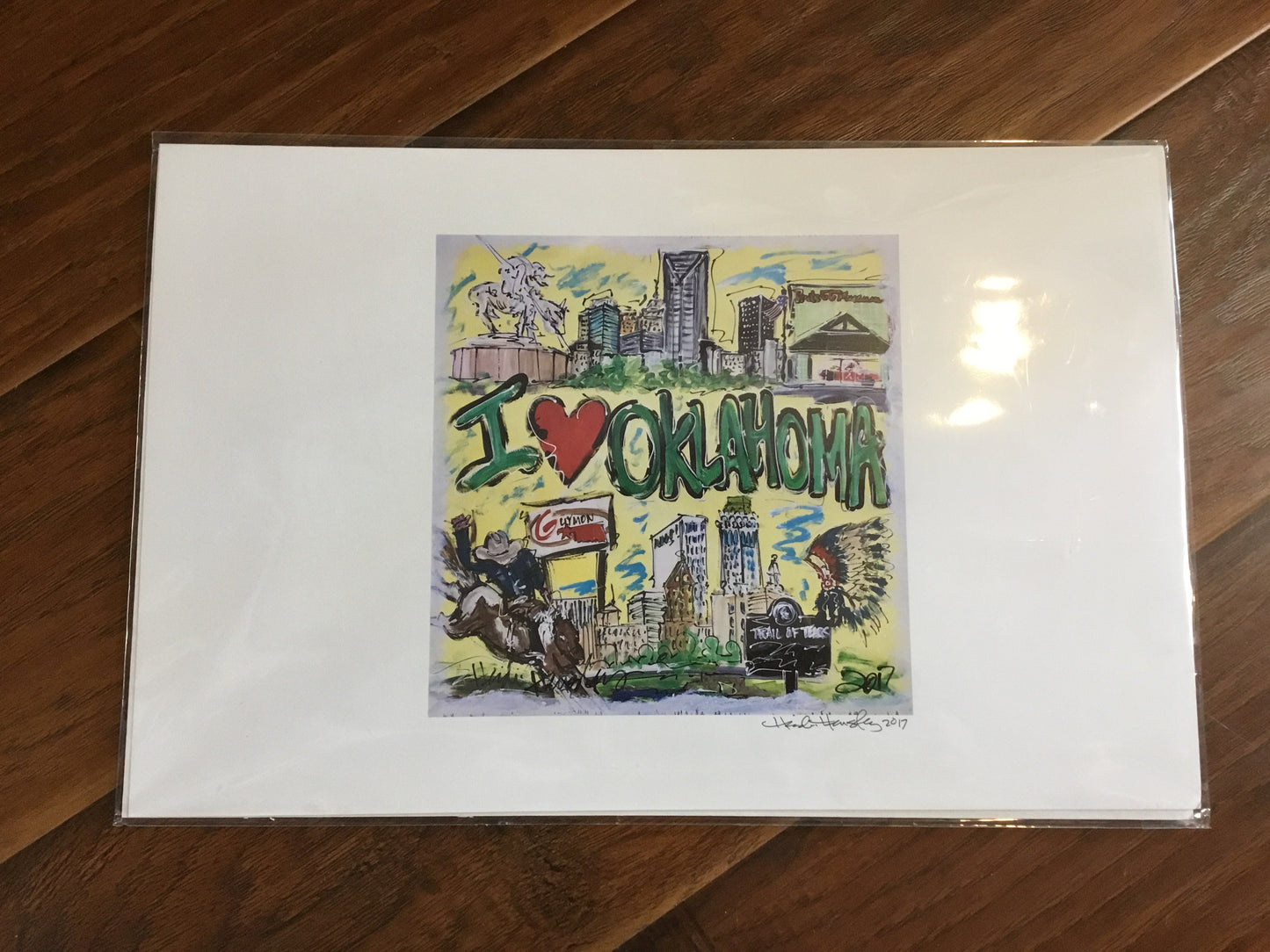 Custom I Love OK 8x10 Painting