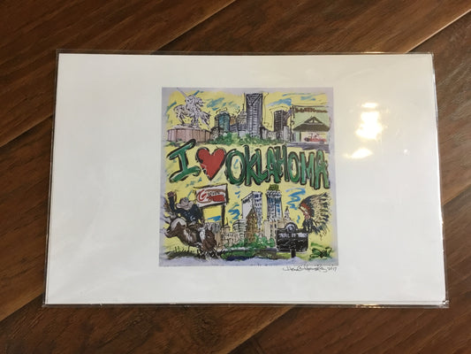 Custom I Love OK 8x10 Painting