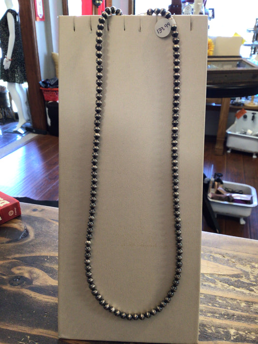 SS 21” Grey Beaded Necklace