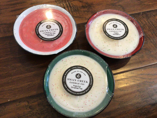 Swan Creek Enameled Bowl Candle