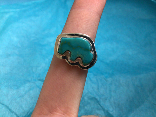 SS Turquoise Bison Ring