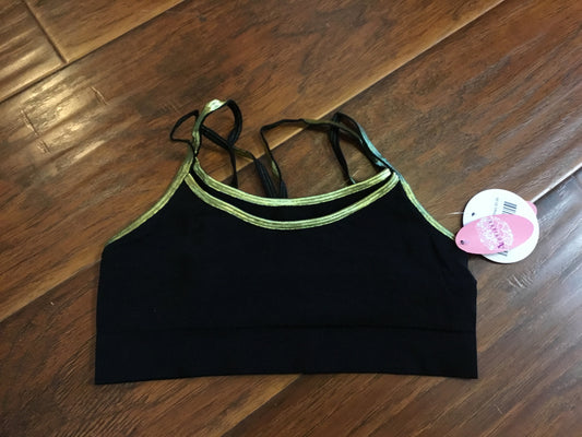 Double Bra with Metallic Straps