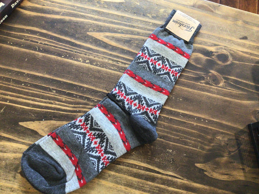 Red/Gray Long Socks