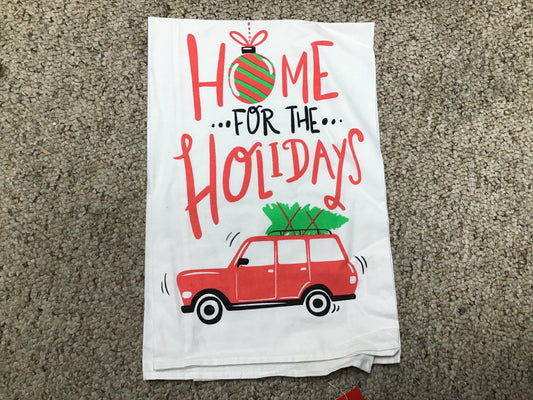 Home For The Holidays Tea Towel